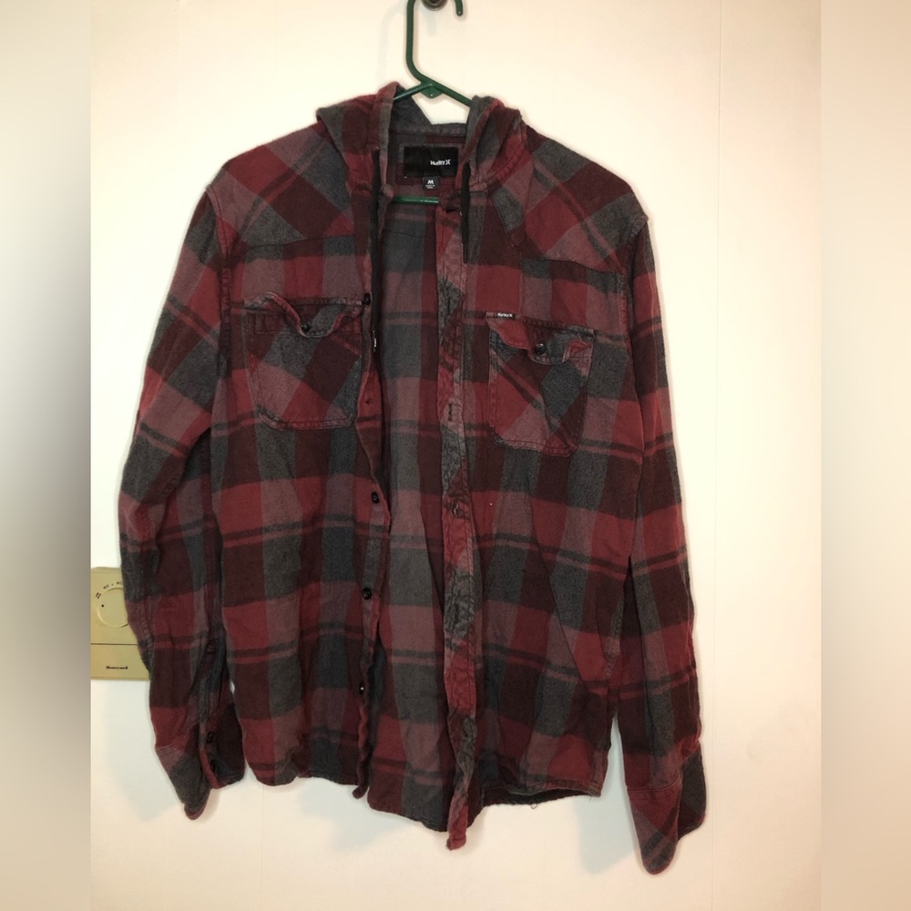 Hooded flannel.